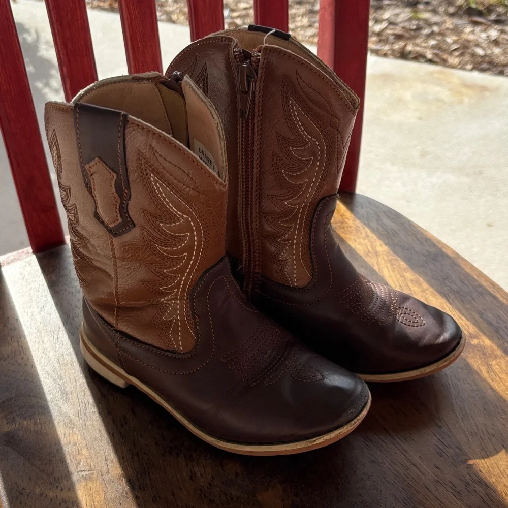 Brown Cowboy Boots for Kids - Picture 1 of 5
